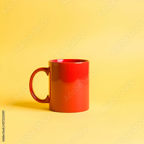 red cup on a yellow background