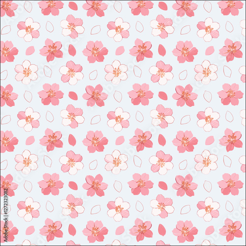 Wallpaper Mural Watercolor sakura blossom, floral pastel background vector illustration
 Torontodigital.ca