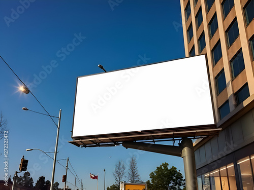 Neon lights from the billboard illuminate the night, casting a mesmerizing spell on passersby