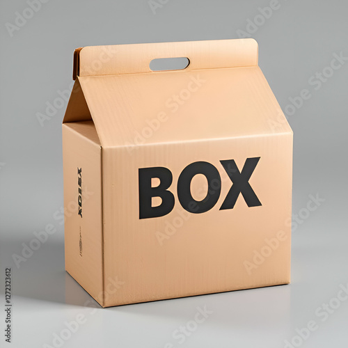 The mystery of the brown box on a gray surface 