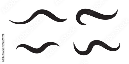 Fotografi swooshes tails icon. Retro swooshes and swoop icon.