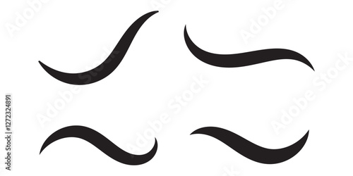 Fotografie swooshes tails icon. Retro swooshes and swoop icon.