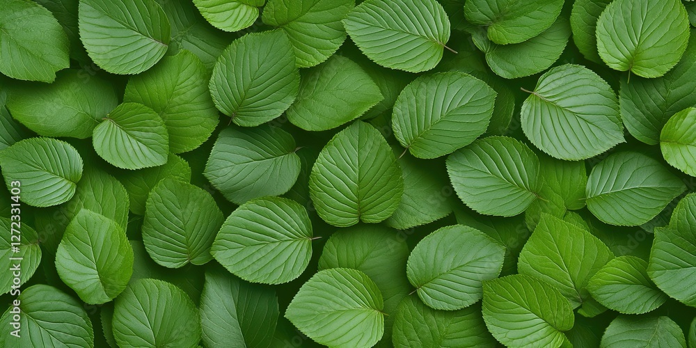 Lush Green Leaves Densely Packed Together Lush Green Leaves Densely Packed Together
