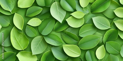 Lush Green Leaves Abundant Natural Background