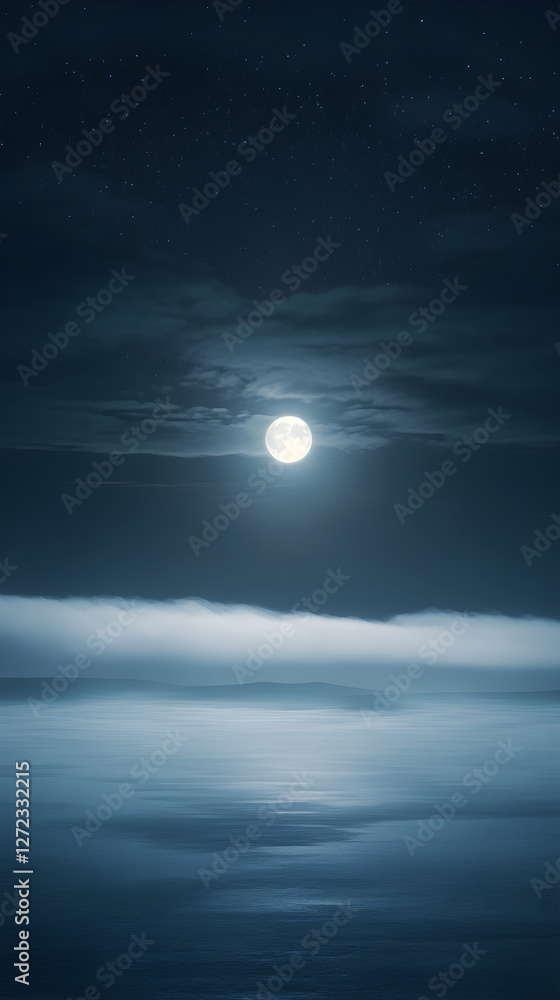 Moonlit Serenade: A Nocturne's Whisper of Tranquil Nighttime Beauty Moonlit Serenade: A Nocturne's Whisper of Tranquil Nighttime Beauty