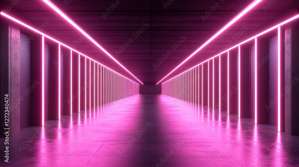 futuristic display of inventory tracking in neon light, dark office, with tech visuals futuristic display of inventory tracking in neon light, dark office, with tech visuals