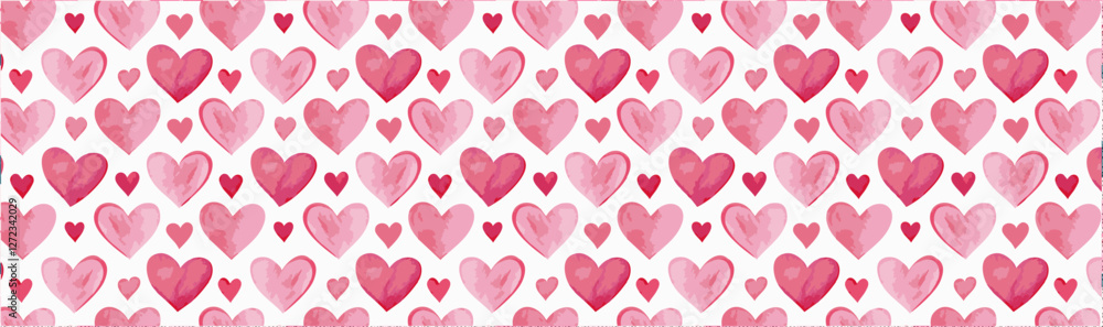 Simple hearts watercolor print. Love themed pattern background vector illustration.
Simple hearts watercolor print. Love themed pattern background vector illustration.