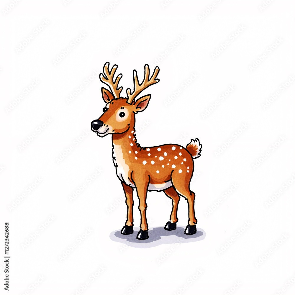 Fototapeta premium A cute illustration of a deer