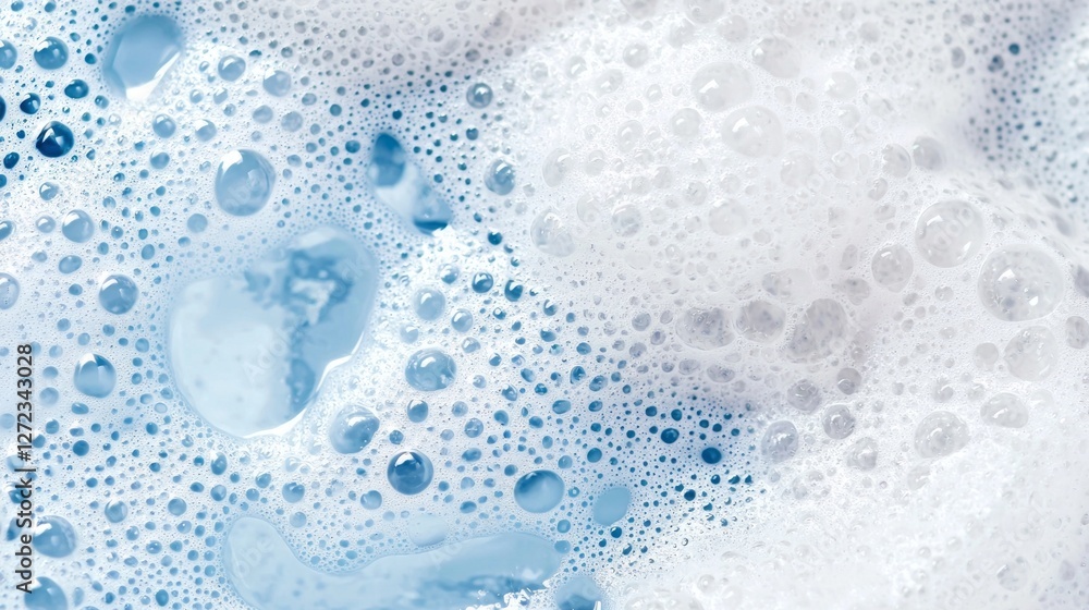 Swirling patterns of soap foam and tiny bubbles create an intricate and calming texture. This captivating scene invites a sense of serenity and cleanliness, perfect for relaxation Swirling patterns of soap foam and tiny bubbles create an intricate and calming texture. This captivating scene invites a sense of serenity and cleanliness, perfect for relaxation