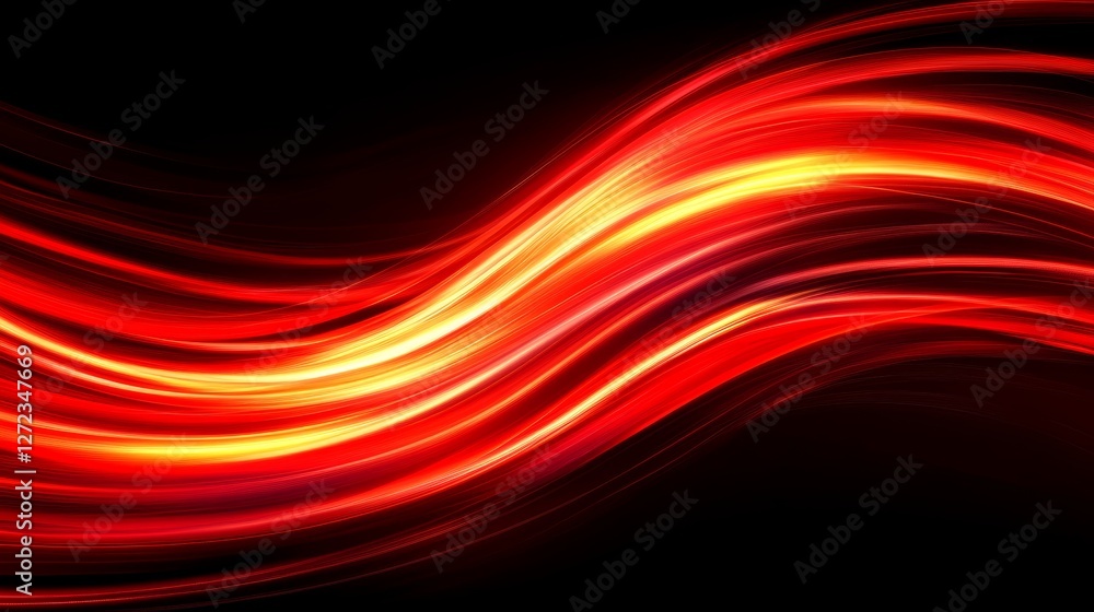 Abstract fiery red and orange wave design. Dynamic energy and motion. Abstract fiery red and orange wave design. Dynamic energy and motion.