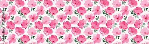 Wallpaper Mural Simple floral pattern vector background Torontodigital.ca