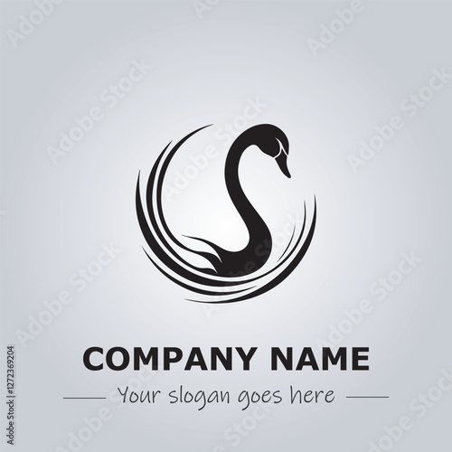 Swan company logo design vector illustration
