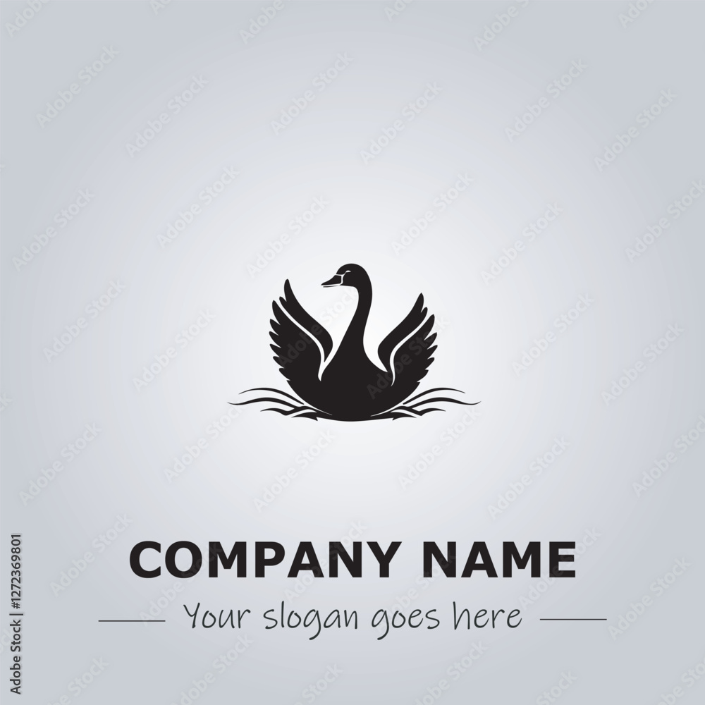 Fototapeta premium Swan company logo design vector illustration 