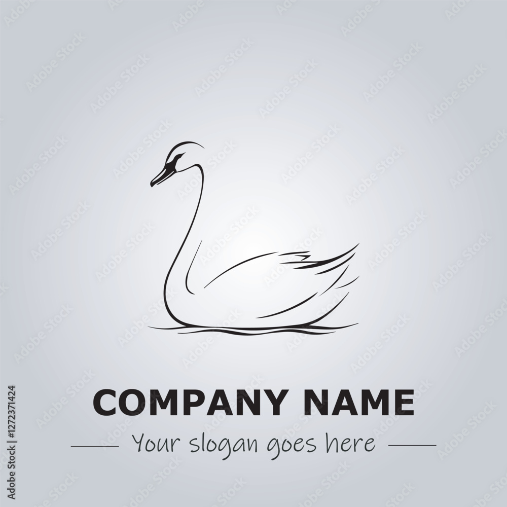 Fototapeta premium Swan company logo design vector illustration 