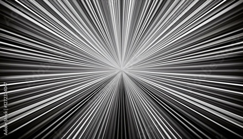 Monochrome rays background. Generated image