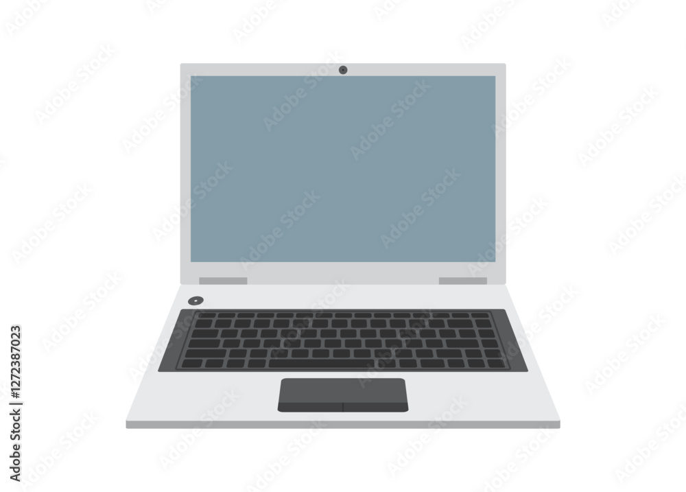 Laptop unit in perspective view. Simple flat illustration Laptop unit in perspective view. Simple flat illustration