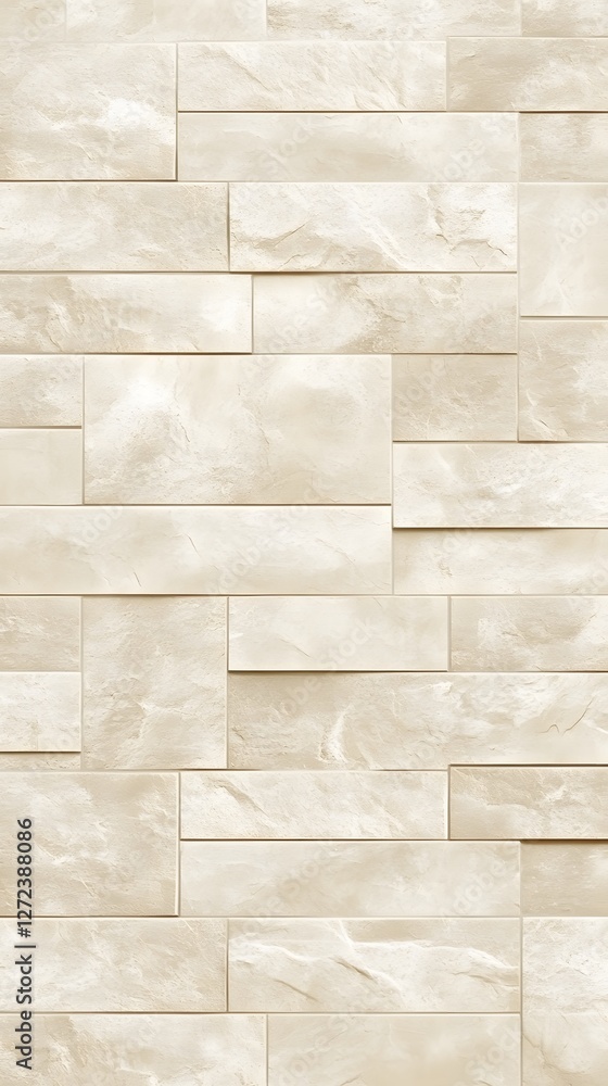 Obraz premium Elegant Beige Stone Wall Texture Perfect for Interior Design and Home Decoration