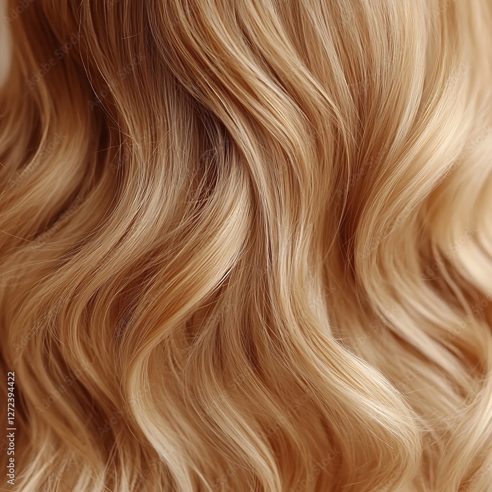 Fototapeta premium Blonde wavy hair, beauty, close-up