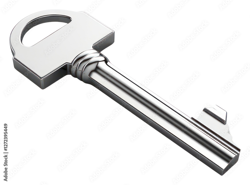 PNG House Key Icon Chrome material key silver
