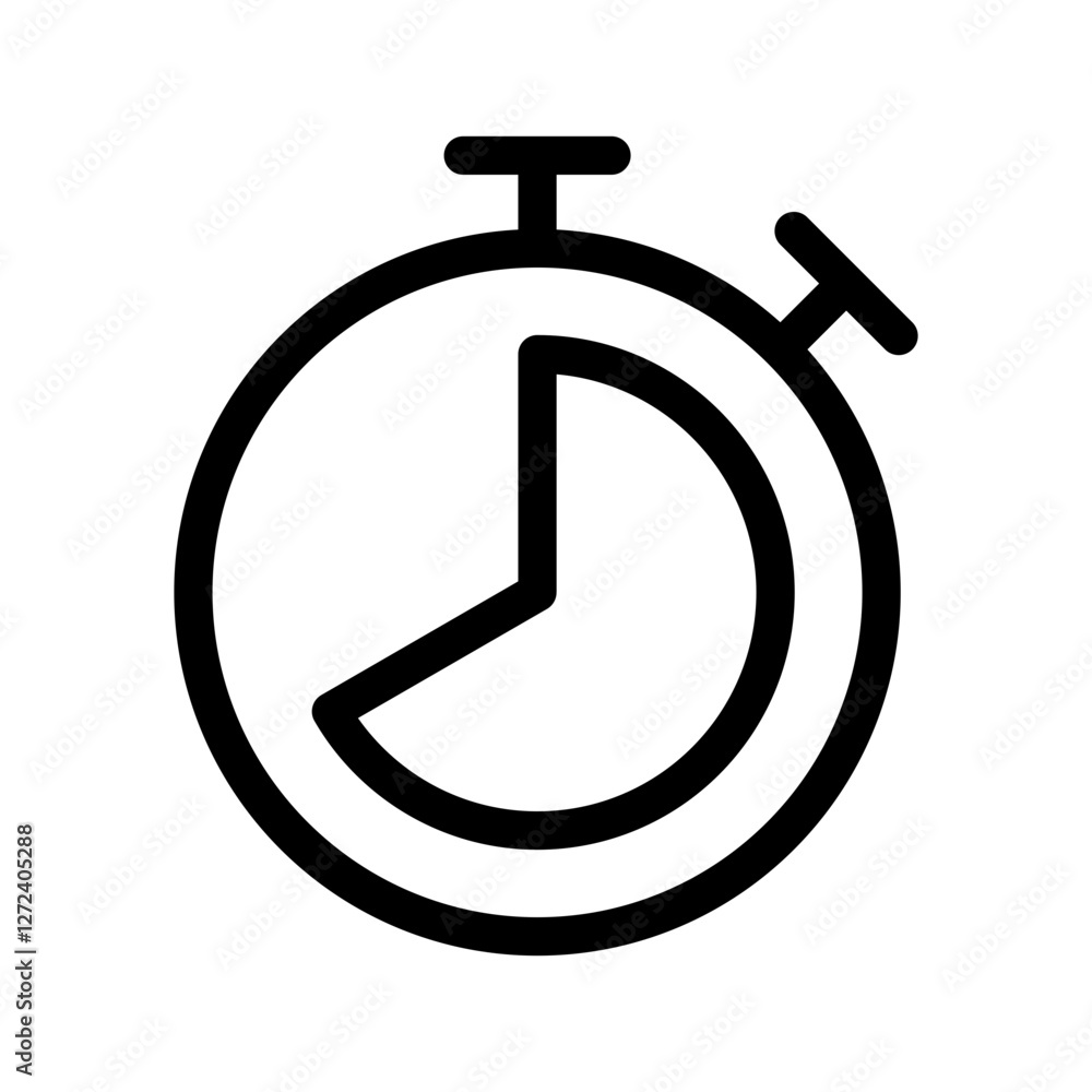 Stopwatch Icon Vector Symbol Design Illustration Stopwatch Icon Vector Symbol Design Illustration