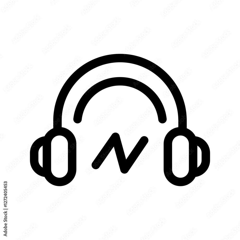 Headphones Icon Vector Symbol Design Illustration Headphones Icon Vector Symbol Design Illustration