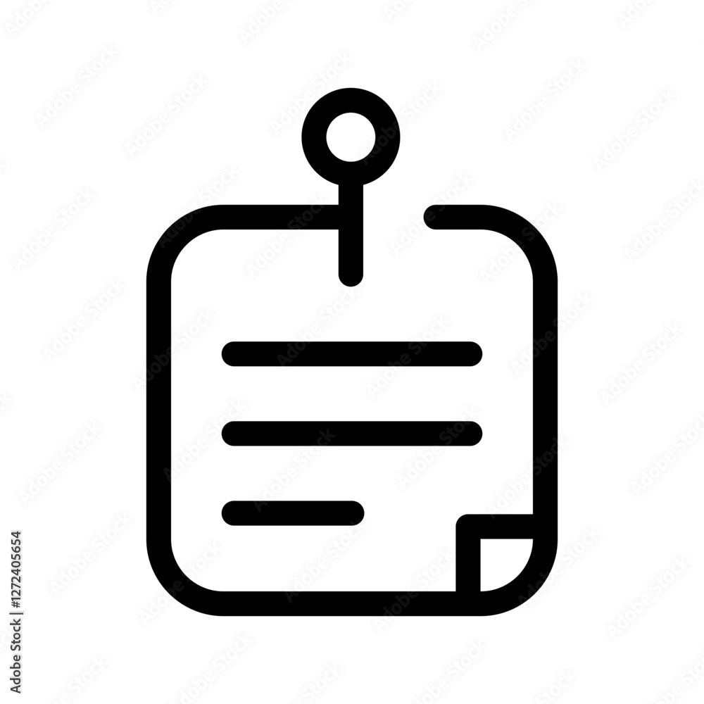 Note Icon Vector Symbol Design Illustration Note Icon Vector Symbol Design Illustration