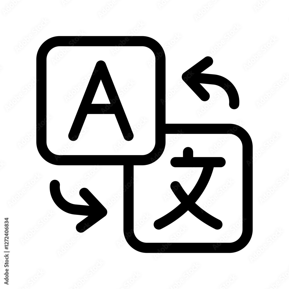 Translator Icon Vector Symbol Design Illustration Translator Icon Vector Symbol Design Illustration