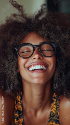 Smiling beautiful young bla...