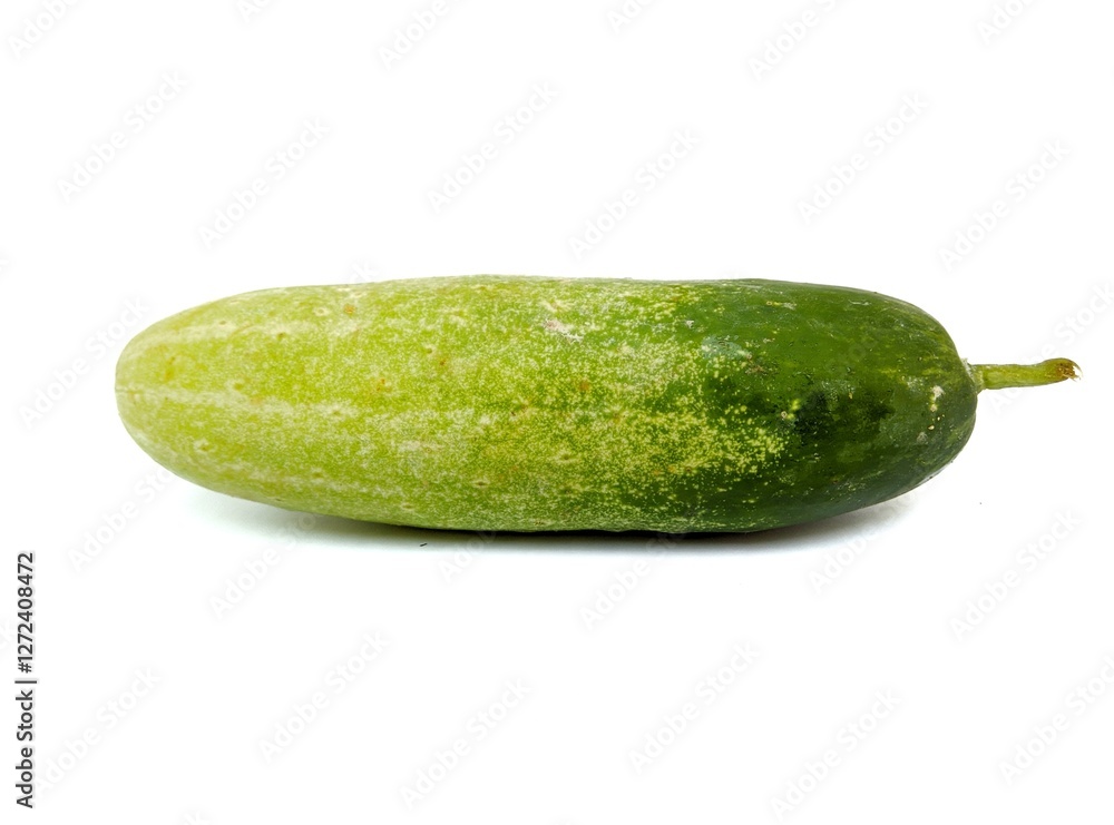 Fresh green cucumber isolated on white background Fresh green cucumber isolated on white background