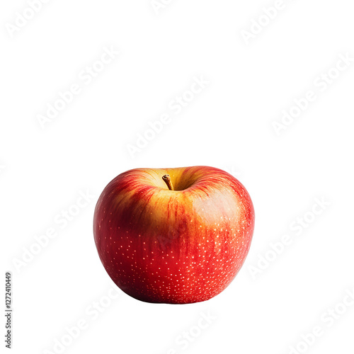 Vibrant Red Apple Against Geometric Design Backgrounds with Artistic Flair. Displaying Fresh
