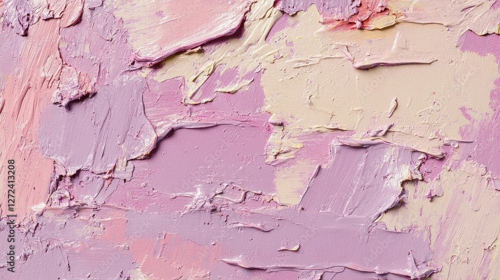 Abstract Lavender and Peach Impasto Painting Texture Abstract Lavender and Peach Impasto Painting Texture