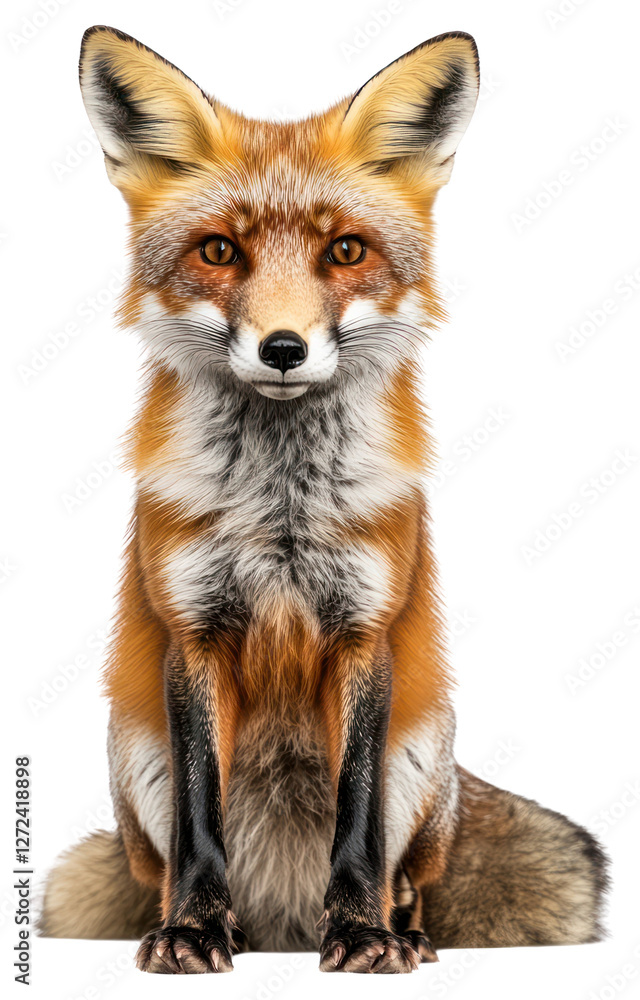 Fototapeta premium PNG A fox animal photography background.
