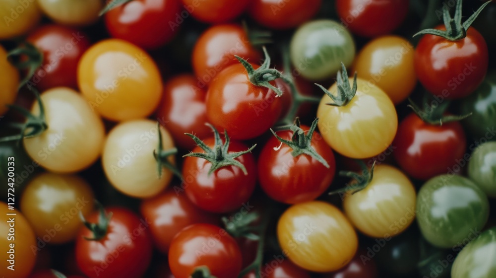 custom made wallpaper toronto digitalFresh Assortment of Colorful Cherry Tomatoes on Wooden Surface