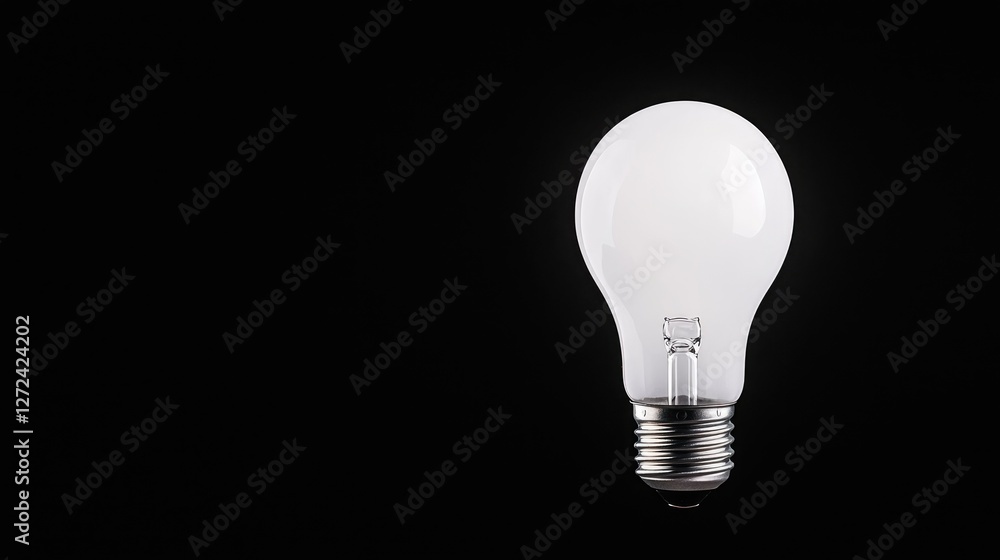 Isolated lightbulb against black background Isolated lightbulb against black background