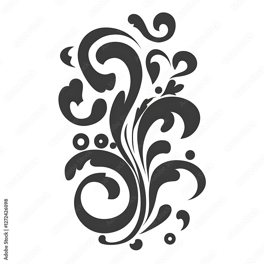 Graceful Spirals and Flourishes Design Ornament Decorative Accent Scrollwork Pattern Elegant Artwork. Graceful Spirals and Flourishes Design Ornament Decorative Accent Scrollwork Pattern Elegant Artwork.