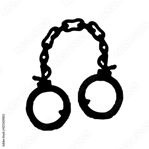 Monochrome Shackles Depicting Confinement