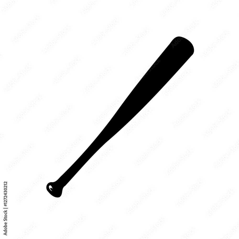 Minimalist Baseball Bat Silhouette Image Minimalist Baseball Bat Silhouette Image