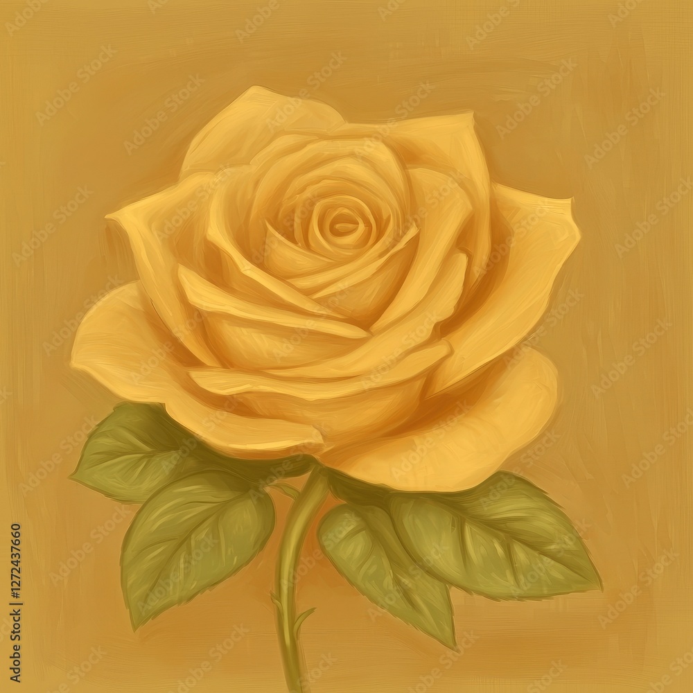 Fototapeta premium Yellow rose, flower, art, gift, bloom, greeting card, birthday, romantic, elegant, wedding