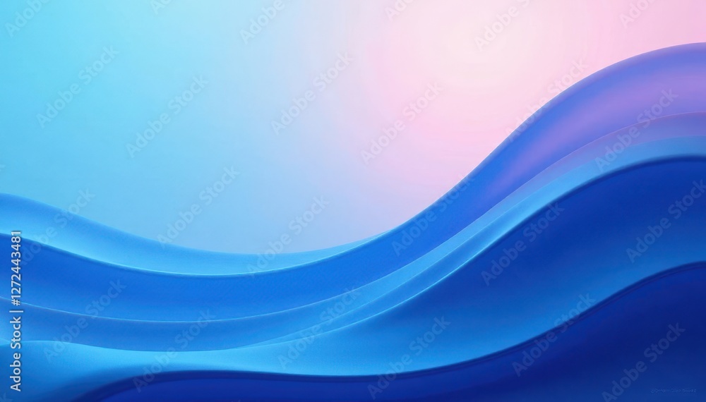 Fototapeta premium Abstract smooth blue ombre, calming and ethereal , ambient, soft