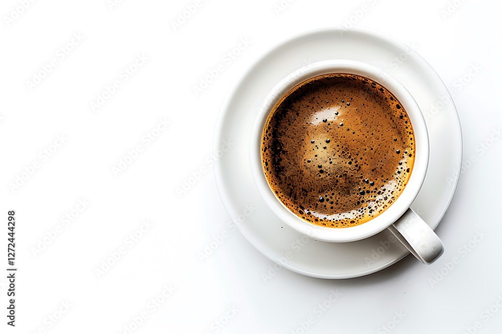 Fototapeta premium Cup of coffee on white background