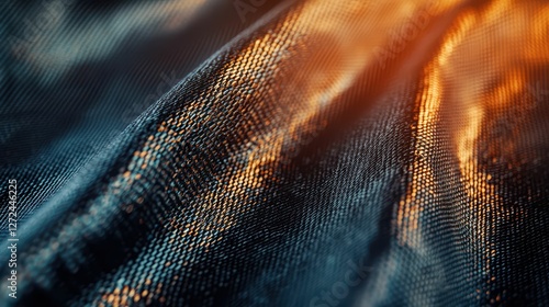 Close-Up View of Fireproof Fabric Sample with Unique Texture and Color