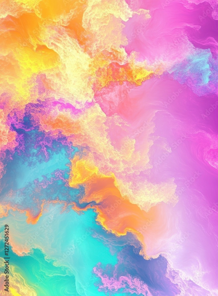 Fototapeta premium Colorful Abstract Swirls with Vivid Hues and Fluid Movement