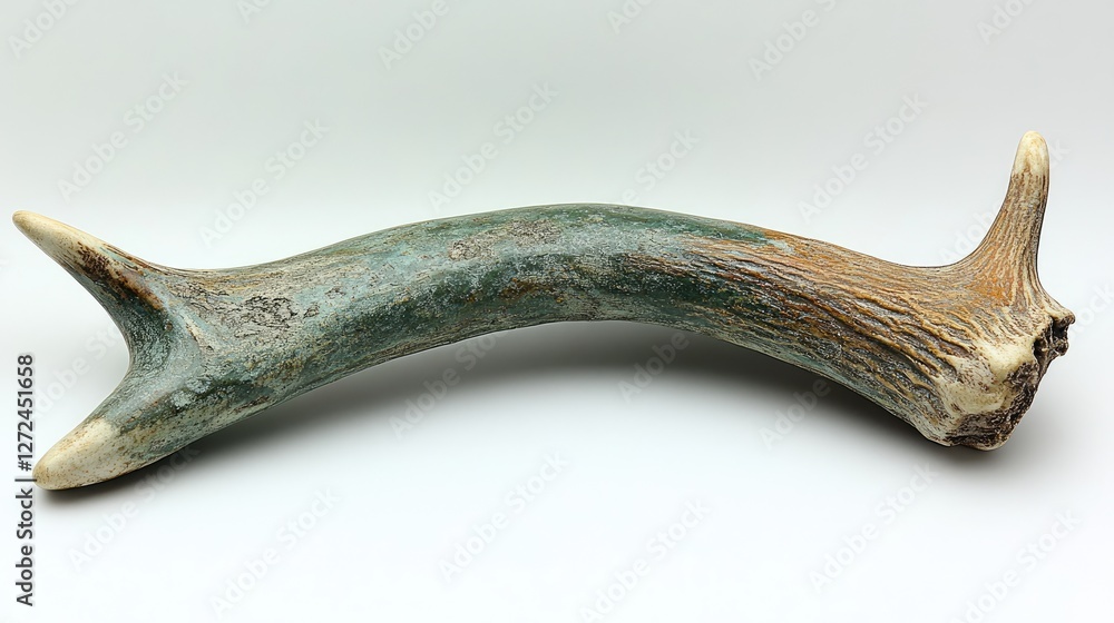 Naklejka premium Antler, turquoise, shed, studio, white, background, decor