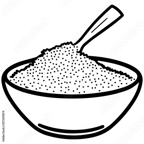 illustration of a pan with a spoon