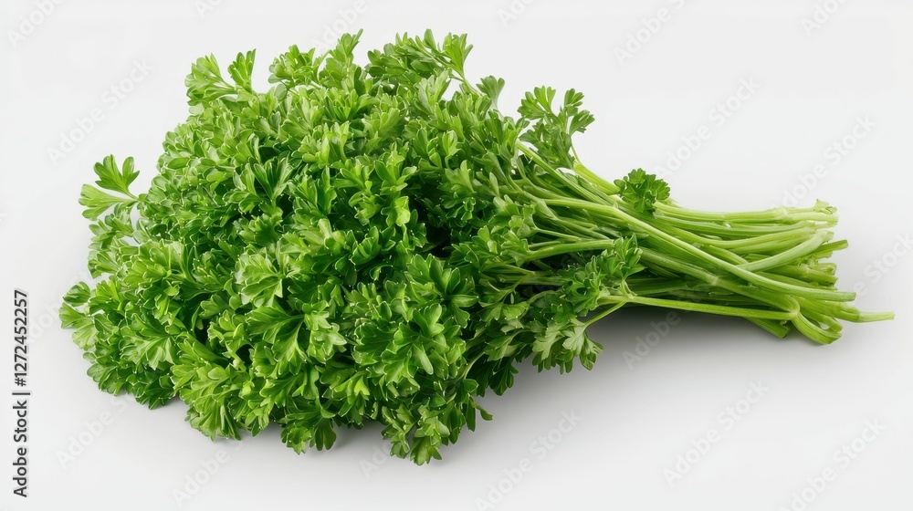 Crisp Macro Shot Highlighting Delicate Green Herb Texture Crisp Macro Shot Highlighting Delicate Green Herb Texture