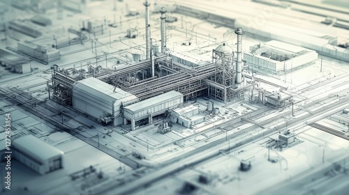 Detailed Blueprint of Modern Engineering Facility Design