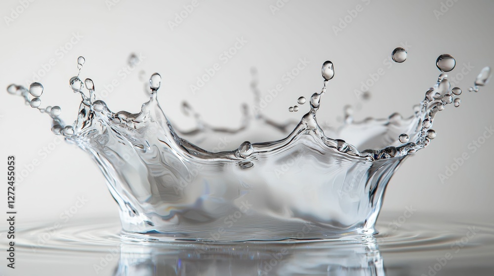 Detailed Macro of Liquid Splashes on Glass Surface Captured in Focus Detailed Macro of Liquid Splashes on Glass Surface Captured in Focus