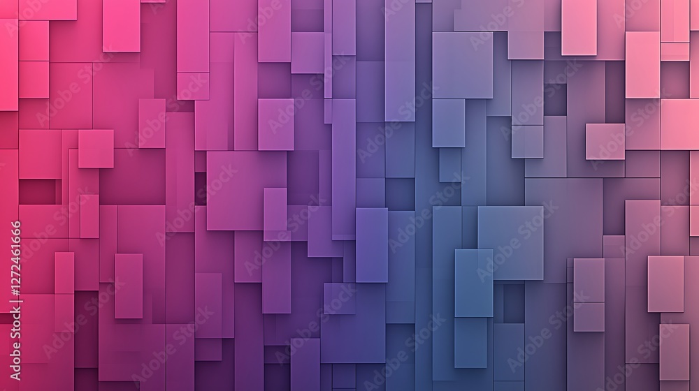 Abstract Background of Pink and Blue Cubes Abstract Background of Pink and Blue Cubes