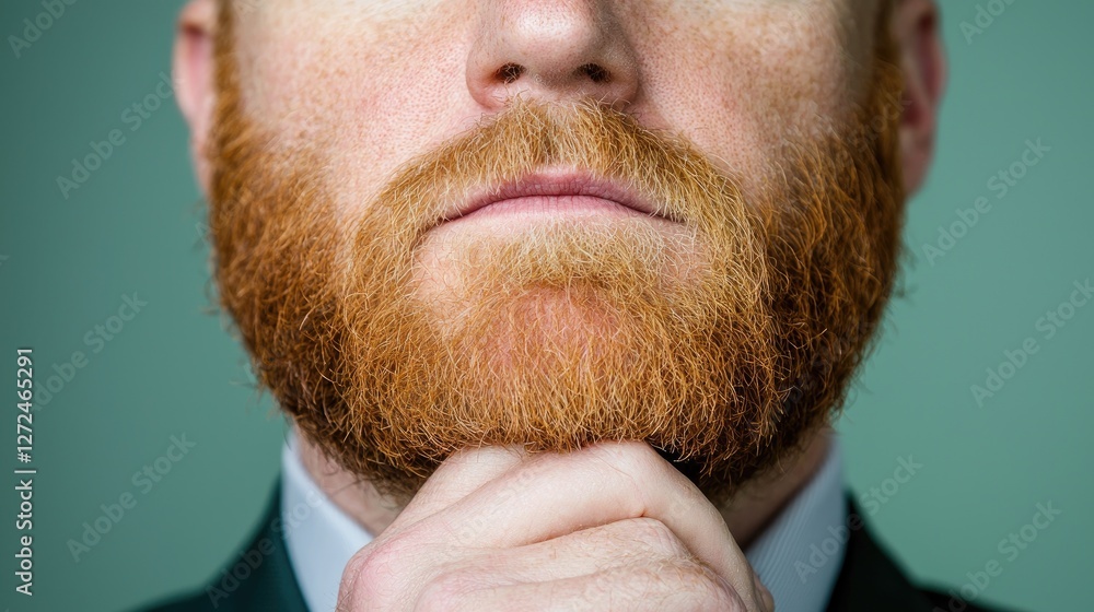 Obraz premium Close-up of man with beard contemplating, business professional