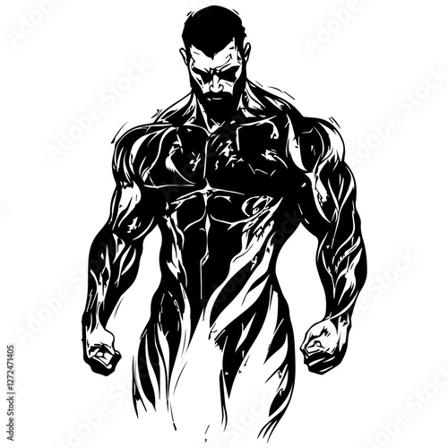 Silhouette of Bodybuilder Icon – Great for Sports and Fitness Themes